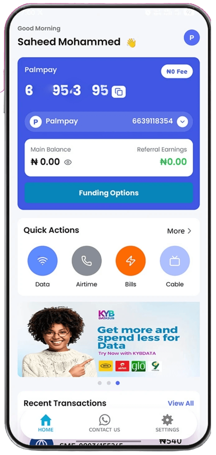 KYBDataSub Application Screenshot
